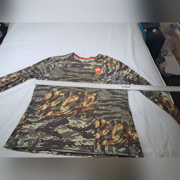 Nike Tiger Camouflage Cotton Long Sleeve Mens  Shirt Size XXL - Picture 10 of 12